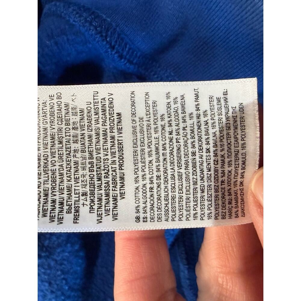 Vans Men's Large Loose Fit Royal Blue Crewneck with Yellow Script - Picture 6 of 7